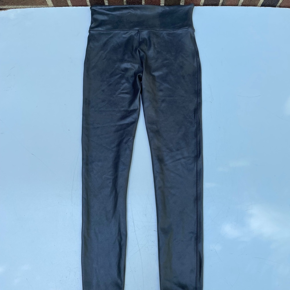 SPANX Gunmetal Shimmer Gray Leggings Size XL - Picture 5 of 6